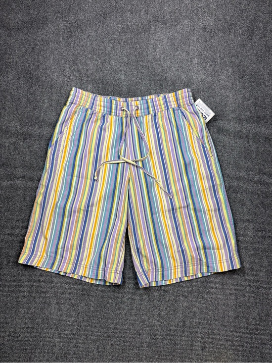 Free People Pants - Free People Saylor Poplin Stripe Shorts Size XS Multicolor Pull On Knee Length